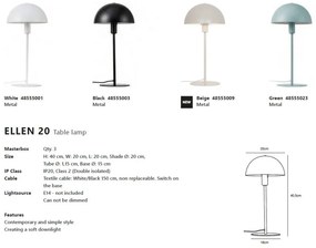 Veioza, lampa de masa design minimalist scandinav Ellen 20 bej