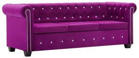 275618 vidaXL Set canapea Chesterfield, 2 buc., tapițerie catifea, mov