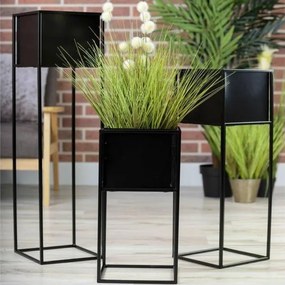 Suport pentru flori 70x24 cm, negru