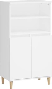 vidaXL Dulap înalt, alb, 60x36x110 cm, lemn prelucrat