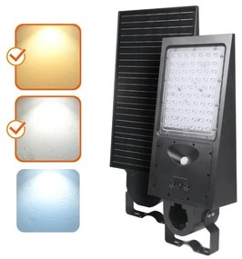 Lampă stradală solară LED cu senzor STREET LED/30W/9,6V 3000/4000K 6000 mAh IP65