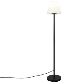 Lampă de podea pentru exterior neagră cu abajur alb IP65 25 cm - Virginia