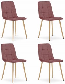 Set 4 Scaune Bucatarie/Dining Jacob Roz Catifea