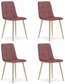Set 4 Scaune Bucatarie/Dining Jacob Roz Catifea