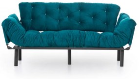 Canapea Extensibilă cu 3 Locuri Nitta Triple, Verde Petrol
