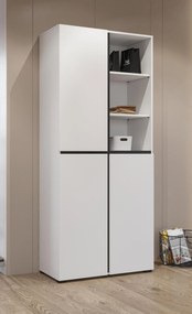 Dulap cu rafturi Crossroad H W88 (alb + negru). 1118186