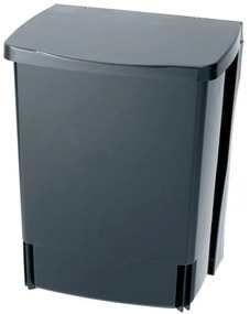 Brabantia Coș încorporabil 647043, 10 L, Deschidere largă, Curățare ușoară, Negru