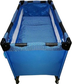 Patut Pliant, Tarc copii Baby Care™ PRO, Pliabil pe 2 Niveluri, plasa tantari,geanta transport inclusa, Albastru