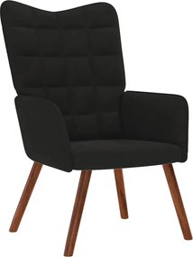 vidaXL Scaun de relaxare, negru, catifea