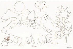 Suporturi pentru farfurii 8 buc. din hârtie 28x42.5 cm Dinosaurs – Meri Meri