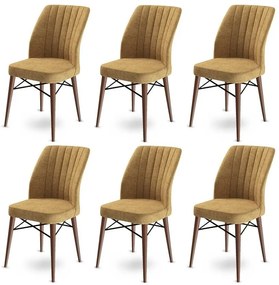 Set de scaune de sufragerie Flex Cappuccino șiBrown, 6 buc.
