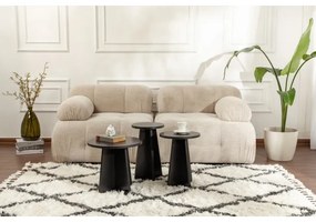 SET 3x măsuță laterală LUME d. 28/33/43 cm negru