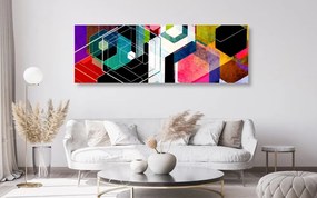 Tablou ornament geometric viu colorat