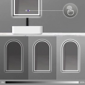 Oglinda LED 60x100 cm Dash neagra