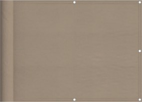 vidaXL Paravan de balcon, gri taupe, 75x1000 cm, 100% poliester oxford