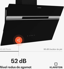 Klarstein Alina hotă de bucătărie | 60 cm | Smart | 600 m³/h | Silențioasă | Clasa energetică A