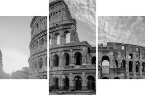 Tablou - Colosseum din Roma, alb-negru (90x60 cm)
