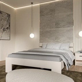 Pat dublu PIROA 160x200 cm, bej