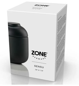 Organizator de baie negru pentru dischete demachiante din gresie ceramică Sensu – Zone