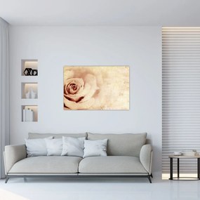 Tablou - floare de trandafir pentru îndrăgostiți (90x60 cm)