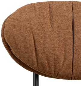 MAZZONI EXPORT SOPHIA Teracotă (material Apia 272)/cadru negru - FOTOLIU DE ODIHNĂ SCAUN PENTRU SALON/BIROU TAPIȚAT