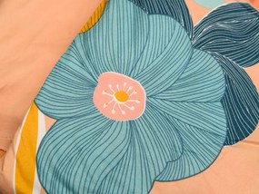 Lenjerie de pat din bumbac Culoare portocaliu, HURTADO + husa de perna 40 x 50 cm gratuit