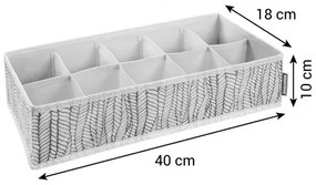 Tescoma Organizator pentru șosete și lenjerieFANCY HOME, 40 x 18 x 10 cm, crem, S