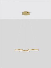 Lustra LED suspendata design modern MAGNUS R3 aurie