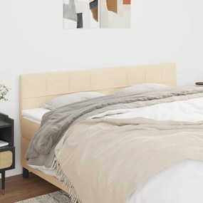 vidaXL Tăblii de pat, 2 buc, crem, 80x5x78/88 cm, textil