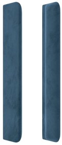 Tablie pat cu aripioare albastru inchis 83x16x118 128cm catifea 1, Albastru inchis, 83 x 16 x 118 128 cm