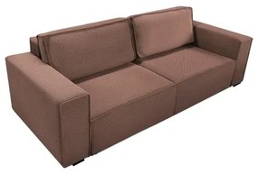 Canapea extensibilă RONDA, 3 locuri, cu spațiu de depozitare, roșie