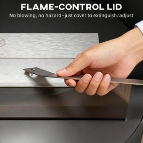 HOMCOM Șemineu cu Bioetanol, Sobă Independentă cu Etanol de 55 cm, Ardere 3 ore | Aosom Romania