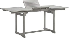 vidaXL Masă de grădină, (120-170)x80x75 cm, lemn masiv de acacia