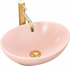 Lavoar roz mat pe blat Rea Sofia 41 cm