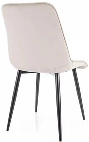 Scaun de bucătărie Chic Velvet, crem / negru