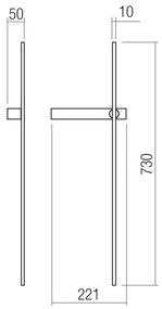 Redo 01-4672 - Aplica LED de perete TANGENT, 6W, 230V, CRI 90, aurie