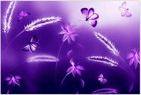 Tablou - Lunca cu fluturi (90x60 cm)