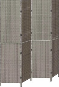 vidaXL Separator de cameră Manual Gri 195 x 180 cm poliratan