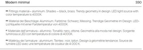 Aplica LED de perete design modern Halo alama 60cm