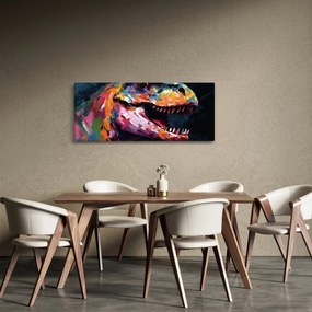 Tablou - Dinozaur, pictură (120x50 cm)