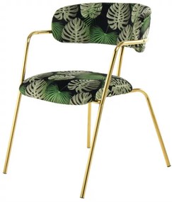 Set 2 scaune tapitate Forest verzi