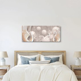 Tablou - Lebede fermecate (120x50 cm)