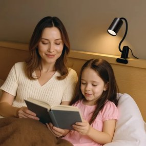 Immax NEO 08293L - Lampă flexibilă cu clemă PUNTO 1xGU10/9W/230V neagră