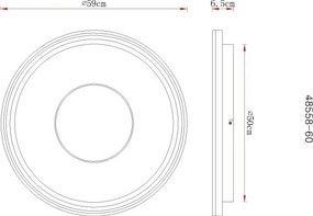 Plafoniera LED cu telecomanda EILA 59cm
