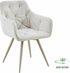 Scaun de dining pivotant MORIX, bej deschis/ casmir