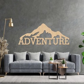 SENTOP | Pictură murală sculptată în lemn reprezentând un munte - AVENTURĂ