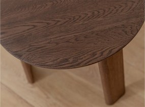 Măsuță lemn masiv nuc rotundă Monte finisaj Ø51×44 cm