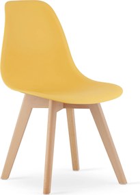 OFERTA Scaun muștar KITO cu picioare din fag Calitatea II