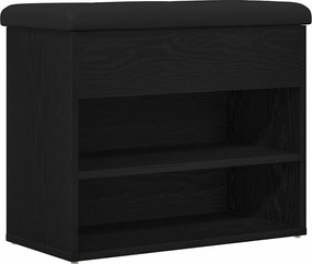 vidaXL Bancă cu spațiu de depozitare Stejar Negru 62 x 32 x 50 cm