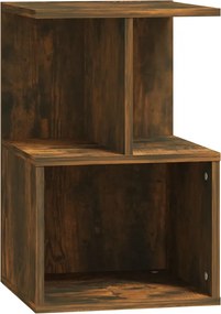 vidaXL Noptieră, stejar fumuriu, 35x35x55 cm, lemn prelucrat